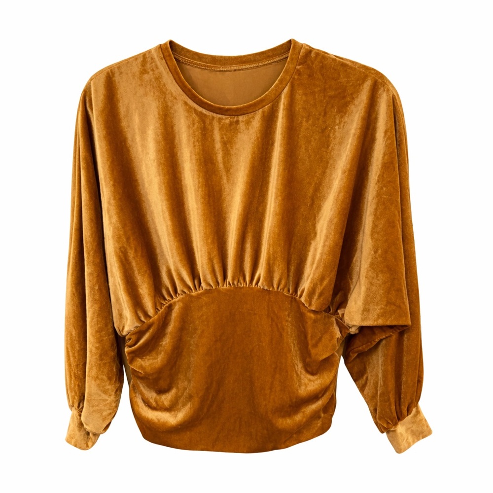 THML Gold Velvet/Velour Top